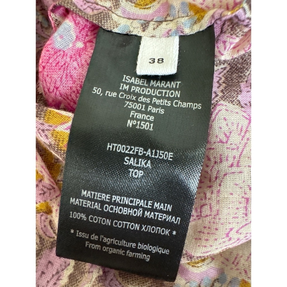 Isabel Marant Étoile Salika Floral Print Blouse Size 38 Medium - Picture 10 of 11